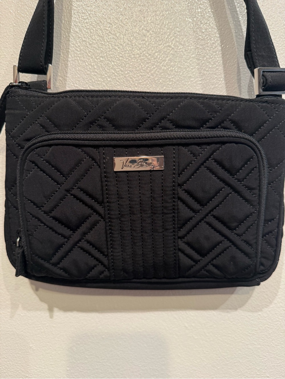 Vera Bradley Black Quilted Small Crossbody Purse